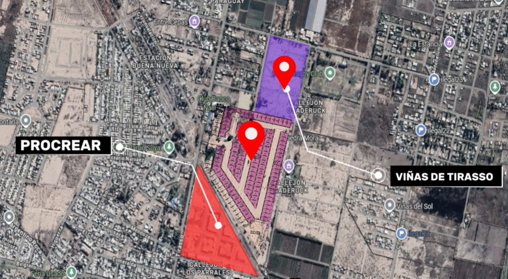 Vista satelital área de influencia